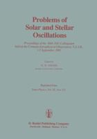 Problems of Solar and Stellar Oscillations 9400970900 Book Cover