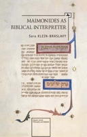 Maimonides as a Biblical Interpreter 1936235285 Book Cover