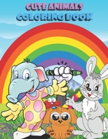 cute Animals Coloring Book: Friendly and cute Animals Coloring Book; Cute and Fun Coloring Pages of Animals for Little Kids Age 2-4, 4-8, Boys & G B0923QH6TK Book Cover