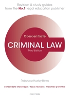 Criminal Law Concentrate: Law Revision and Study Guide 0199654190 Book Cover