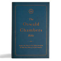 CSB Oswald Chambers Bible, Charcoal Cloth Over Board, Full My Utmost for His Highest Devotional, Bible Reading Plan, Commentary, Articles, Book ... Callout Quotes, Easy-to-Read Bible Serif Type 1087788838 Book Cover