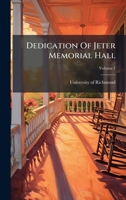 Dedication Of Jeter Memorial Hall 1024711927 Book Cover