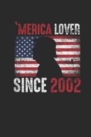 Merica Lover Since 2002: Small Lined Notebook - Birthday Gift Idea For Women And Men 1696046599 Book Cover