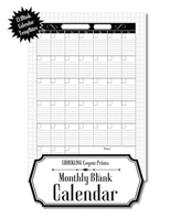 Monthly Blank Calendar: 8.5x11 Undated Calendar Fillable Templates for Office, School or Home, Sun-Sat, Pages For Notes And To-Do Agenda 1953987109 Book Cover