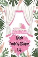 Baby Feeding And Diaper Log: Record Daily Feeding: Time, Amount, Duration, Diapers Perfect for New Parents or Nannies: Pink Floral Baby Daily Log Book For Girls 1088405037 Book Cover