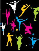 Dancing Girls Pattern: Dance Class Wide Ruled Composition Book 1099844304 Book Cover