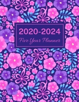 2020-2024 Five Year Planner: Watercolor Florals, 60 Months Calendar, 5 Year Monthly Appointment Notebook, Agenda Schedule Organizer Logbook With Holidays and Inspirational Quotes 1710301163 Book Cover
