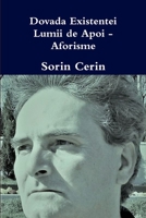 Dovada Existentei Lumii de Apoi - Aforisme 035987858X Book Cover