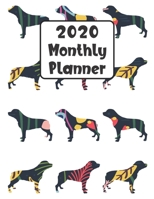 2020 Monthly Planner: Rottweiler Dog 12 Month Planner Calendar Organizer Agenda with Habit Tracker, Notes, Address, Password, & Dot Grid Pages 1692480030 Book Cover