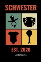 Schwester Est. 2020 Notizbuch: A5 Notizbuch PUNKTIERT als Geschenk f�r werdende Patenonkel Du wirst Onkel Geschenkidee Weihnachtsgeschenke Geschwister Schwanger �berraschung 1678895903 Book Cover