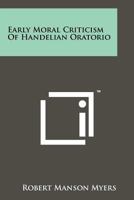 Early Moral Criticism of Handelian Oratorio 1258127385 Book Cover