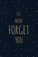 I'll Never Forget You: Internet Address and Password Logbook Alphabetical, Organizer and Protect For All Your Passwords, Small Pocket Size and Black Cover 1670894843 Book Cover