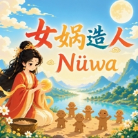 Nüwa: Bilingual Chinese Mythology Stories for Kids In English, Chinese, and Pinyin (Chinese Mythology for Kids) 1998317366 Book Cover
