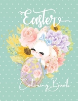 Easter Coloring Book: - Happy Spring Bunny for Kids ages 4 -8 - Creative mind, Stress relief, relaxation B08WJZD87F Book Cover