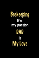Beekeeping It's my passion Dad is my love journal: Lined notebook / Beekeeping Funny quote / Beekeeping  Journal Gift / Beekeeping NoteBook, ... is my love for Women, Men & kids Happiness 1661659381 Book Cover