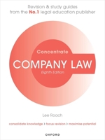 Company Law Concentrate (Concentrate Law Revision Guide) 0199599068 Book Cover