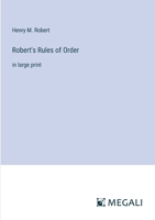Robert's Rules of Order: in large print 338732538X Book Cover