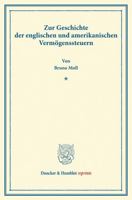 Zur Geschichte Der Englischen Und Amerikanischen Vermogenssteuern 3428166787 Book Cover