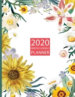 2020 Monthly & Weekly Planner: Sunflower Foliage 7.44 X 9.69 Organizer January to December One Full Year of Task Management 1692407082 Book Cover