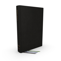 NET Bible, Thinline Large Print, Genuine Leather, Black, Comfort Print: Holy Bible 0785253505 Book Cover