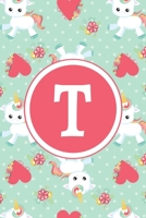 T: Monogrammed 2020 Weekly Planner For Women And Teen Girls - Cute Unicorn Hearts, January 2020 - December 2020 (6"x9") 1702053946 Book Cover