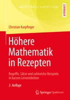 Höhere Mathematik in Rezepten: Begriffe, Sätze Und Zahlreiche Beispiele in Kurzen Lerneinheiten 3662548089 Book Cover
