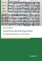 Verzeichnis des Streichquartetts 3959835418 Book Cover