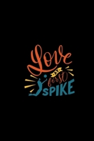 Love At First Spike: Volleyball Players Hydration Tracker - Daily Water Reminder Log - 13 Month Fluid Tracking Checklist 1088550088 Book Cover