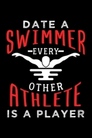 DATE A SWIMMER EVERY OTHER ATHLETE IS A PLAYER: Dot Grid Journal, Diary, Notebook, 6x9 inches with 120 Pages. 167768867X Book Cover