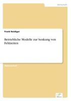 Betriebliche Modelle Zur Senkung Von Fehlzeiten 3838614828 Book Cover