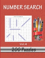 NUMBER SEARCH Vol.4: 200 Large Print Puzzles To Pass The Hours During Lockdown B08LQMGWK5 Book Cover