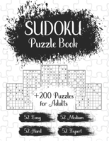 Sudoku Puzzle Book: Easy to Expert Sudoku Puzzles for Adults with Answers - White cover B09CRLX927 Book Cover