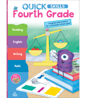 Carson Dellosa Quick Skills 4th Grade Workbooks All Subjects, Reading, Writing, ELA, Math Fourth Grade Workbooks, Main Idea & Details, Sentence Structure, Geometry, Classroom or Homeschool Curriculum 1483868265 Book Cover