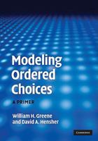 Modeling Ordered Choices 0521194202 Book Cover