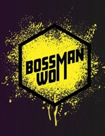 Boss Woman: Feminist Workout Log Book: Yellow Splatter 1657636593 Book Cover