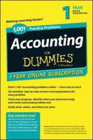 1,001 Accounting Practice Problems for Dummies Access Code Card (1-Year Subscription) 1118853105 Book Cover