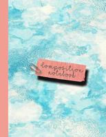 Composition Notebook : Large Sparkle Glitter School or Academic College Ruled Notebook for Girls and Women - Turquoise Marble 1795780371 Book Cover