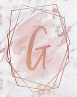 Letter G Lined Journal: Rose Gold Monogram Lined Journal - 150 Pages - 8x10 inch 167383700X Book Cover