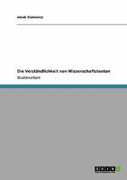 Die Verständlichkeit von Wissenschaftstexten 3640168216 Book Cover
