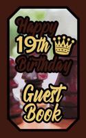 Happy 19th Birthday Guest Book: 19 Nineteenth Nineteen Boardgames Celebration Message Logbook for Visitors Family and Friends to Write in Comments & Best Wishes Gift Log (Birth Day Guestbook) 1092633669 Book Cover