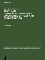 Text- Und Gesprächslinguistik 1. Halbband 3110135590 Book Cover