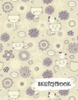 Sketchbook: Purple Kitty Cat Fun Framed Drawing Paper Notebook 169173571X Book Cover