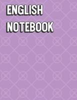 English Notebook: Purple Circles and Lines Color Wide Ruled Line Paper, Perfect for College Elementary Grade School for Note Taking or Homework 1074543246 Book Cover