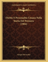 Diritto E Personalita Umana Nella Storia Del Pensiero 1160728135 Book Cover