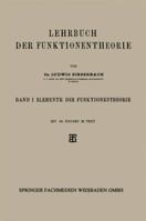 Lehrbuch Der Funktionentheorie: Band I: Elemente Der Funktionentheorie 3663153177 Book Cover