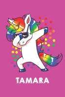 Tamara: Personalisiertes Design Notizbuch Einhorn 120 linierte Seiten - Perfekte Geschenkidee f�r die Schuhe oder Weihnachten mit Vornamen DIN A5 (pink) 1692715992 Book Cover