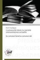 L'Universita(c) Dans La Socia(c)Ta(c) Vietnamienne Actuelle 3841622569 Book Cover