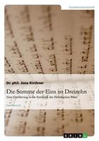 Die Summe Der Eins Ist Dreizehn 3656289433 Book Cover