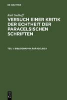 Bibliographia Paracelsica 3111250776 Book Cover