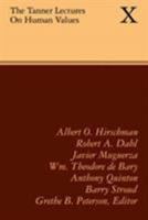 The Tanner Lectures on Human Values: Volume 10, 1989 0521373417 Book Cover